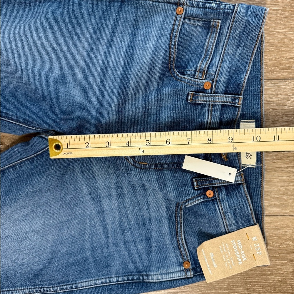 Madewell Women's Mid-Rise Stovepipe Jeans - Blue - Picture 10 of 11